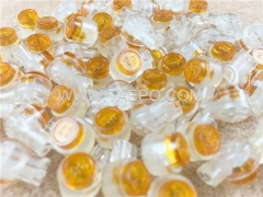 UY butt connector, 2-wire, 0.4-0.7mm conductor, max insulation 1.52mm, single pin, gel filled