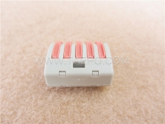 415 compact electrical splicing connector, 5-wire, 0.08-2.5mm2 conductor