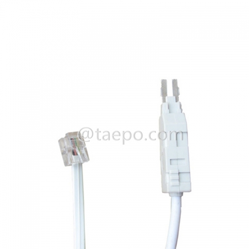 4-pole test cord, LSA test plug to 6P4C modular plug, 1.5m