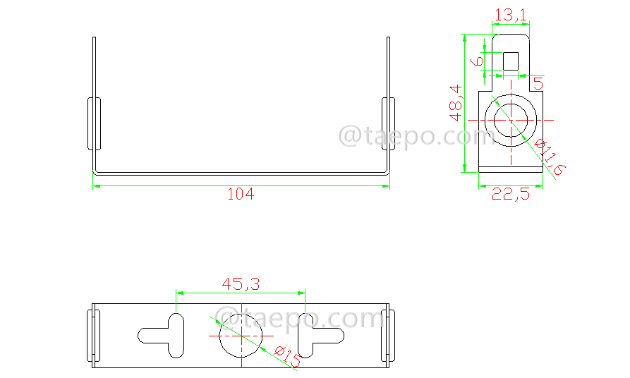 drawing for 10 pairs LSA back mount frame, 1 way