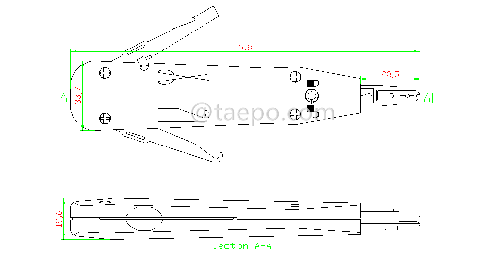 Drawing for Insertion tool for SS terminal block