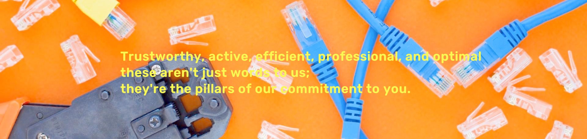 Trustworthy, active, efficient, professional and optimal, these aren't just words to us; they're the pillars of our commitment to you.