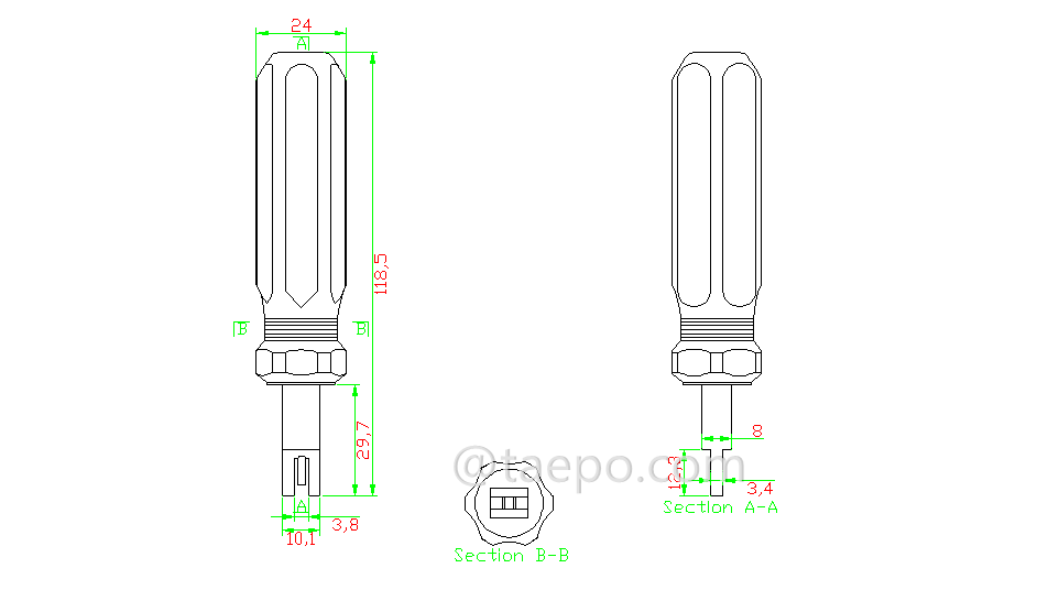 Drawing for Insertion tool for Ericsson module