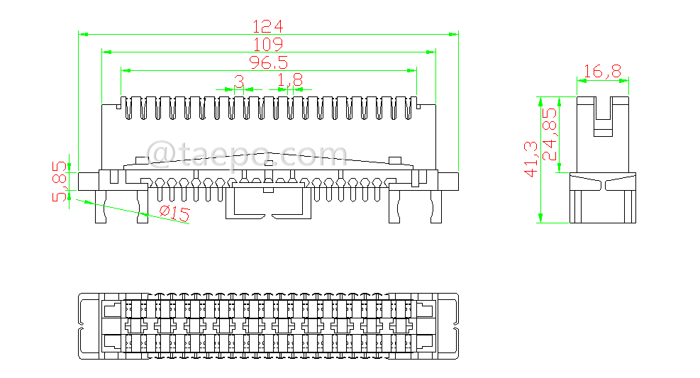 drawing for 10 pairs LSA profile disconnection module