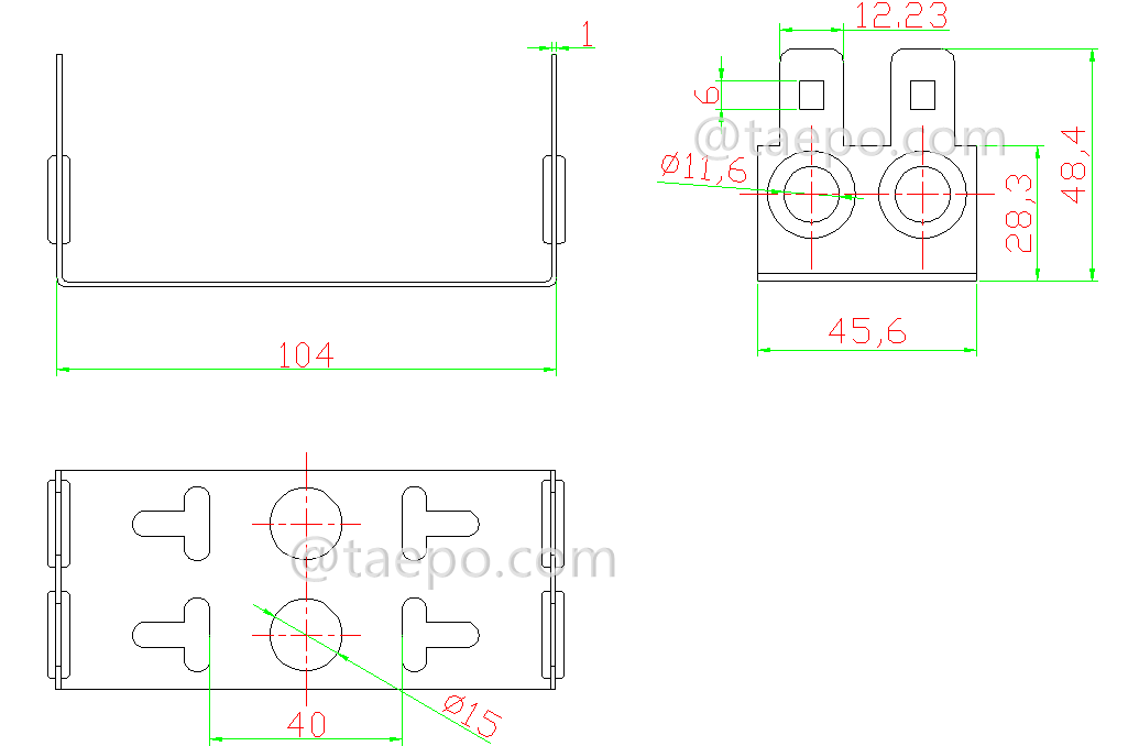 drawing for 10 pairs LSA back mount frame, 2 ways