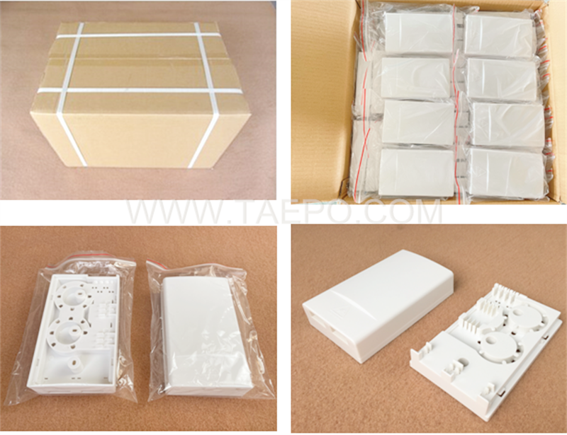 Packing pictures for Fiber termination box (FTB), indoor, SC, 4 fibers, plastic housing