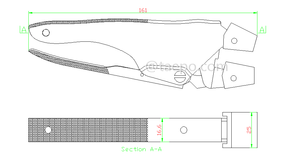 Drawing for Crimping tool for big wire connectors