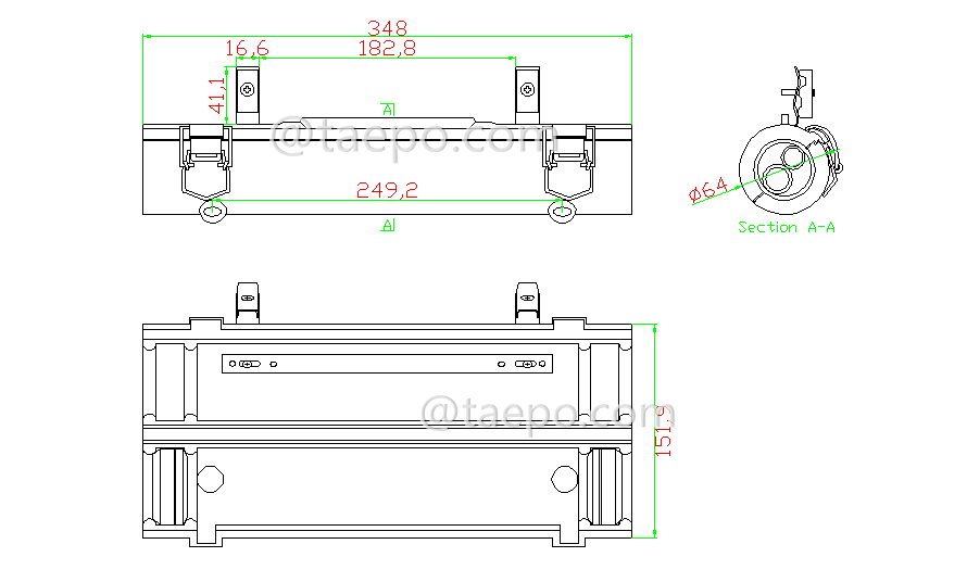 Drawing for 50 pairs Copper aerial closure