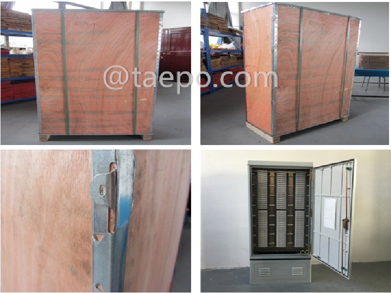 Packing pictures for Outdoor 1200 pairs cross connection cabinet, SMC housing, with base, for LSA module