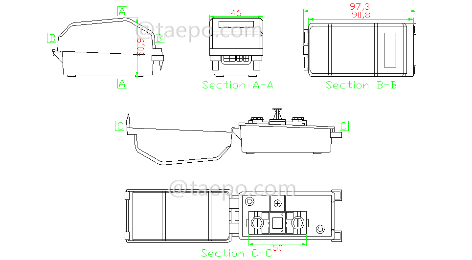 Drawing for Outdoor 1 pair subscriber connector unit for STB module