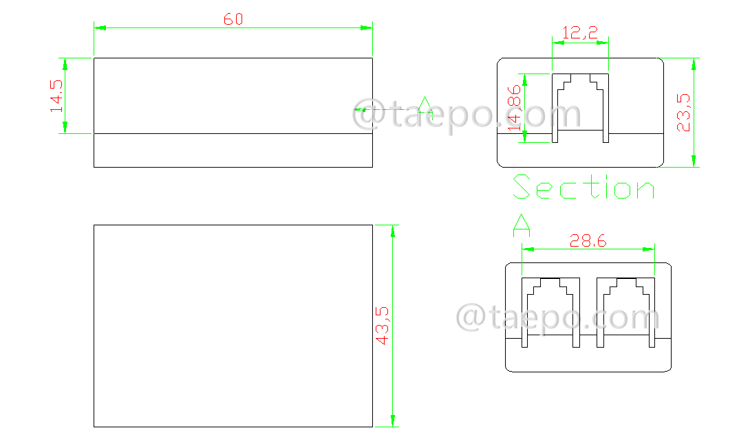 Drawing for CPE ADSL splitter