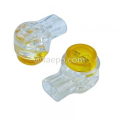 UY butt connector, 2-wire, 0.4-0.7mm conductor, max insulation 1.52mm, single pin, gel filled