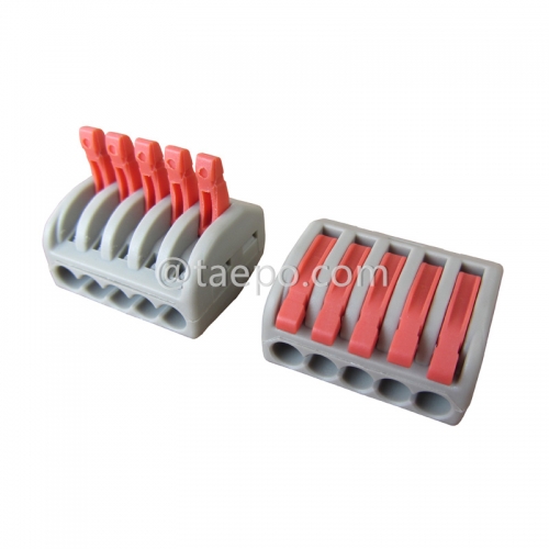 415 compact electrical splicing connector, 5-wire, 0.08-2.5mm2 conductor