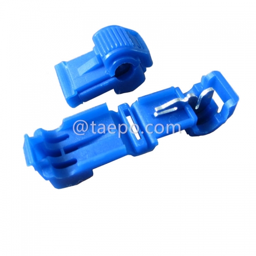 952 self-stripping electrical tap connectors, 1-wire, AWG18-14 conductor, single pin, blue