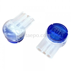 UR2 butt connector, 3-wire, 0.4-0.9mm conductor, max insulation 2.08mm, dual pins, gel filled