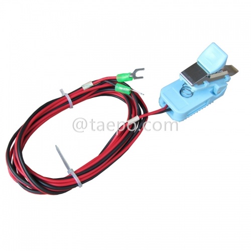 2-pole test cord for splicing module, test plug to screw terminal