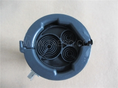 Copper aerial closure, horizontal type, mechanical sealing, max 400 pairs, ø90x560mm, 3 inlets and 3 outlets