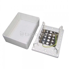 Indoor 50 pairs distribution point box for LSA module, 208x157x90mm, screw locking, plastic housing, with back mount frame, without LSA module