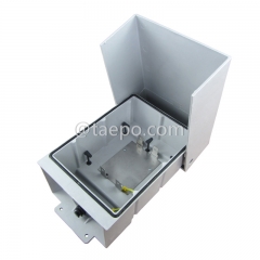 Outdoor 20 pairs connection box 1B 11 for LSA module, 250x175x111mm, RFP housing, snap-on locking, with back mount frame, without LSA module, without lock and carved logo