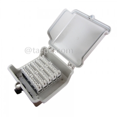 Outdoor 50 pairs distribution point box for LSA module, 195x191x81mm, key locking, plastic housing, with back mount frame, without LSA module