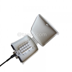 Outdoor 10 pairs terminal box for STUB module, 257x204x90mm, screw snap locking, plastic housing, with STUB module without protection, cable length 4m