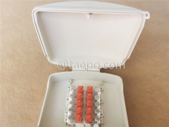 Outdoor 10 pairs terminal box for STUB module, 257x204x90mm, screw snap locking, plastic housing, with STUB module with over-voltage protection, cable length 4m