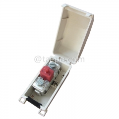 Outdoor 1 pair subscriber connector unit for STB module, 91x46x51mm, snap-on locking, plastic housing, with STB module with over-voltage protection
