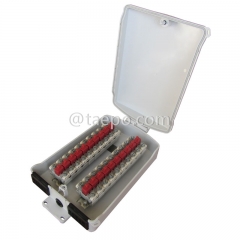 Outdoor 20 pairs terminal box for STB module, 350x204x90mm, screw snap locking, plastic housing, with STB module with over-voltage protection