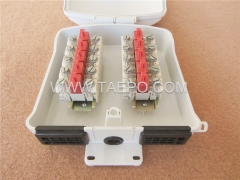Outdoor 10 pairs terminal box for STB module, 257x204x90mm, screw snap locking, plastic housing, with STB module with over-voltage protection