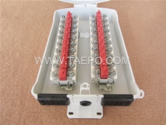 Outdoor 20 pairs terminal box for STB module, 350x204x90mm, screw snap locking, plastic housing, with STB module with over-voltage protection