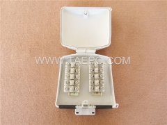 Outdoor 10 pairs terminal box for STB module, 257x204x90mm, screw snap locking, plastic housing, with STB module without protection