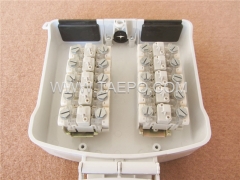 Outdoor 10 pairs terminal box for STB module, 257x204x90mm, screw snap locking, plastic housing, with STB module without protection