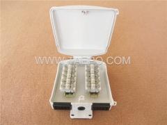 Outdoor 10 pairs terminal box for STB module, 257x204x90mm, screw snap locking, plastic housing, with STB module without protection