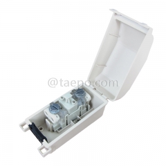 Outdoor 1 pair subscriber connector unit for STB module, 91x46x51mm, snap-on locking, plastic housing, with STB module without protection