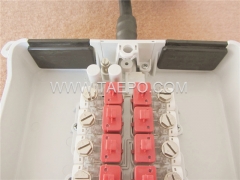 Outdoor 20 pairs terminal box for STUB module, 350x204x90mm, screw snap locking, plastic housing, with STUB module with over-voltage protection, cable length 4m