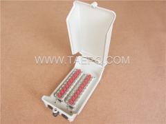 Outdoor 20 pairs distribution point box for STB module, 350x188x111mm, key locking, plastic housing, with STB module with over-voltage protection