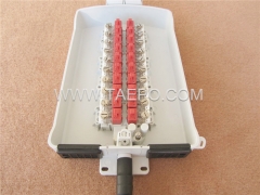 Outdoor 20 pairs terminal box for STUB module, 350x204x90mm, screw snap locking, plastic housing, with STUB module with over-voltage protection, cable length 4m