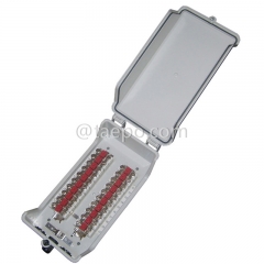Outdoor 20 pairs distribution point box for STB module, 350x188x111mm, key locking, plastic housing, with STB module with over-voltage protection