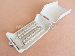 Outdoor 20 pairs distribution point box for STB module, 350x188x111mm, key locking, plastic housing, with STB module without protection