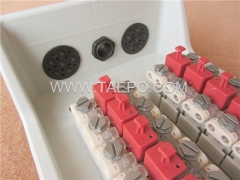 Outdoor 20 pairs distribution point box for STB module, 350x188x111mm, key locking, plastic housing, with STB module with over-voltage protection