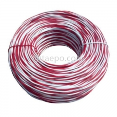 Telephone jumper wire, CAT3, UTP, 1 pair, bare copper, 0.5mm, solid coductor, red & white