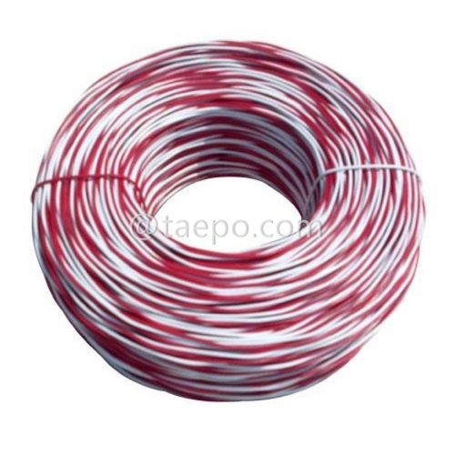 Telephone jumper wire, CAT3, UTP, 1 pair, bare copper, 0.5mm, solid coductor, red & white