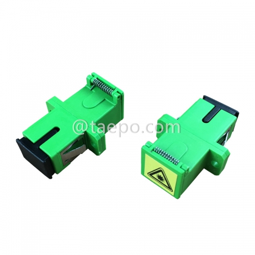 Singlemode simplex SC APC Fiber optic adapter with shutter from China Manufacturer TAEPO for Sale