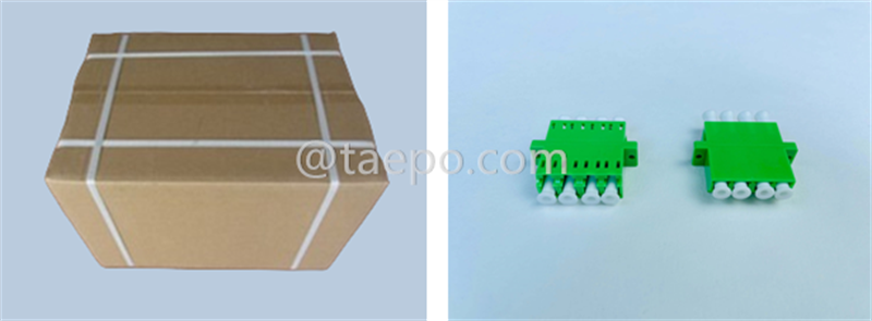Packing Picutre for Singlemode quadri APC LC to LC Fiber optic coupler