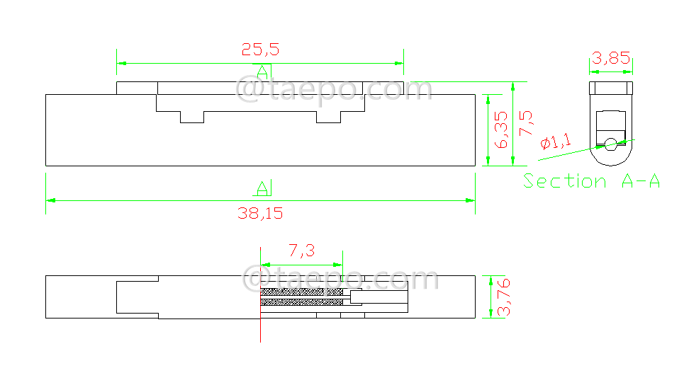 Schematic Diagrams for fiber optic universal mechanical splice for FTTH buchy fiber