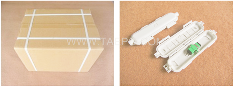 Packing pictures for Drop cable splice box, outdoor, SC, 1 inlet 1 oulet