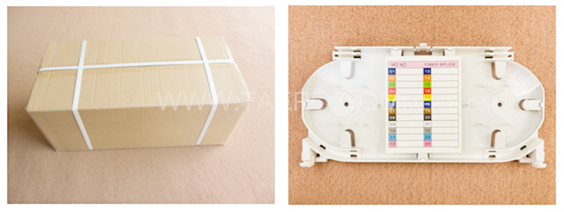 Packing pictures for Fiber splice tray, 24 fibers