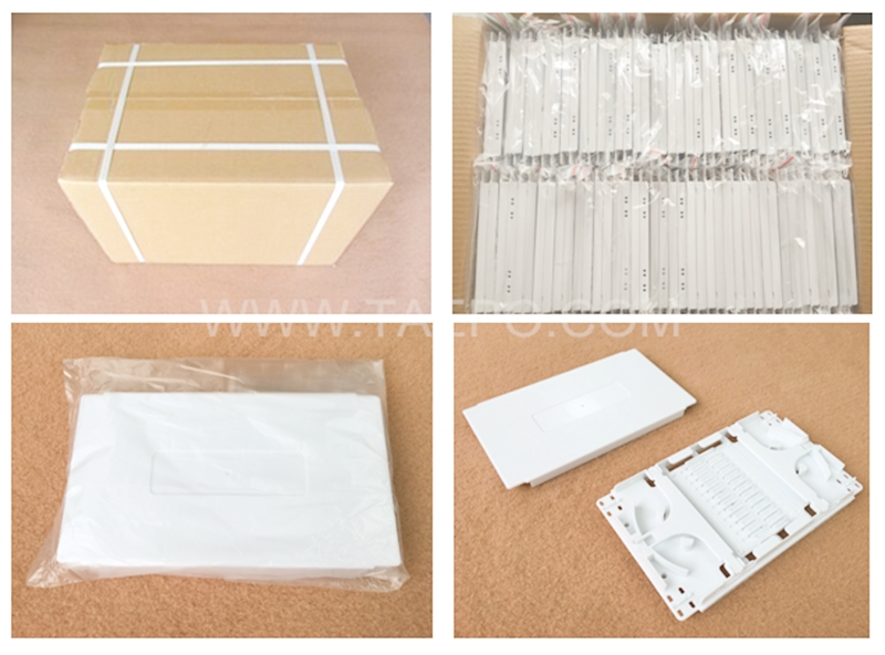 Packing pictures for Fiber splice tray, 24 fibers, plastic,with snap-on cover