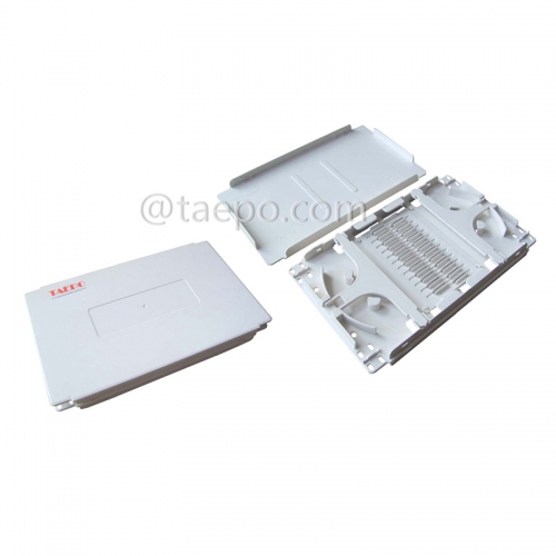 Fiber splice tray, 24 fibers, plastic, 200x120x24mm, with snap-on cover