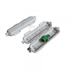 Drop cable splice box, outdoor, 160x47x17mm, SC, 1 inlet 1 oulet, without adapter